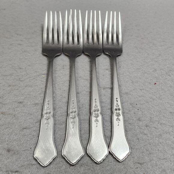 Oneida ASHMORE Stainless Burnished Handles Glossy Place Settings For Four  20pcs - Picture 7 of 8